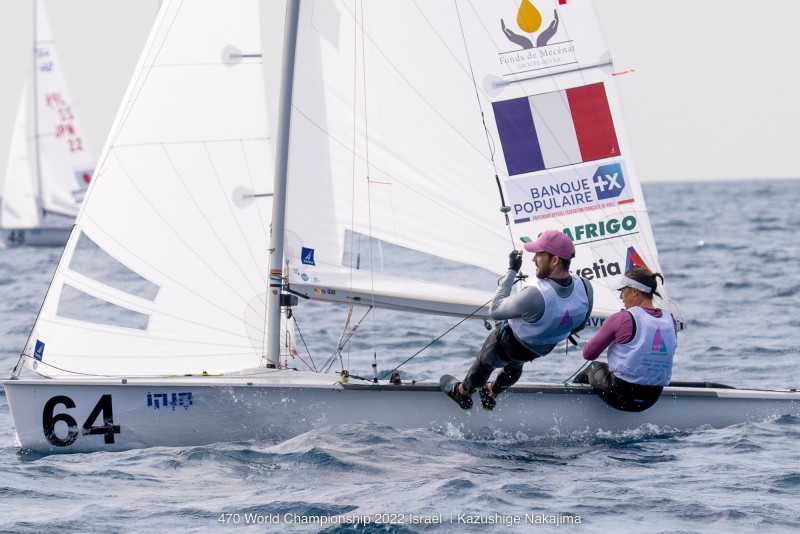 Jérémie Mion et Camille Lecointre au Championnat du monde de 470 en Israel : Jérémie Mion et Camille Lecointre au Championnat du monde de 470 en Israel © Kazushige Nakajima