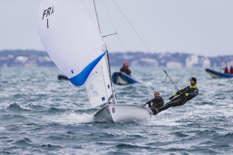 Camille Lecointre et J&eacute;r&eacute;mie Mion . Championnat du monde 470 . Palma . 2024 : Camille Lecointre et J&eacute;r&eacute;mie Mion . Championnat du monde 470 . Palma . 2024 © Bernard&iacute; BIBILONI / Int. 470 Class